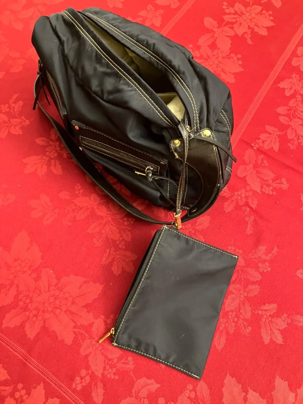 StorkSak London Emily Black Nylon and Leather Diaper Bag (Excellent Condition) - Picture 7 of 11